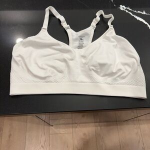 Athletic Works White Seamless Racerback Sports Bra size xxl